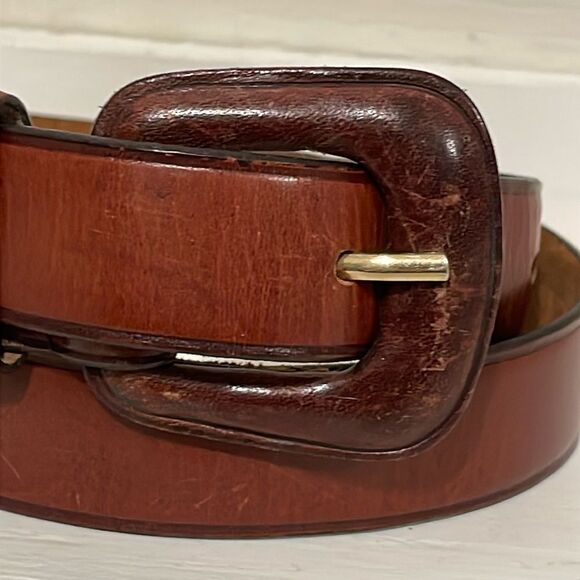 The Ritz Accessory Collection Genuine Leather Tan Cognac Color Belt - Picture 3 of 15